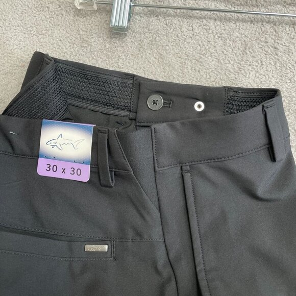 NEW Greg Norman Men's 30x30 Performance Black Pants Flex Waistband Comfort - Picture 8 of 9